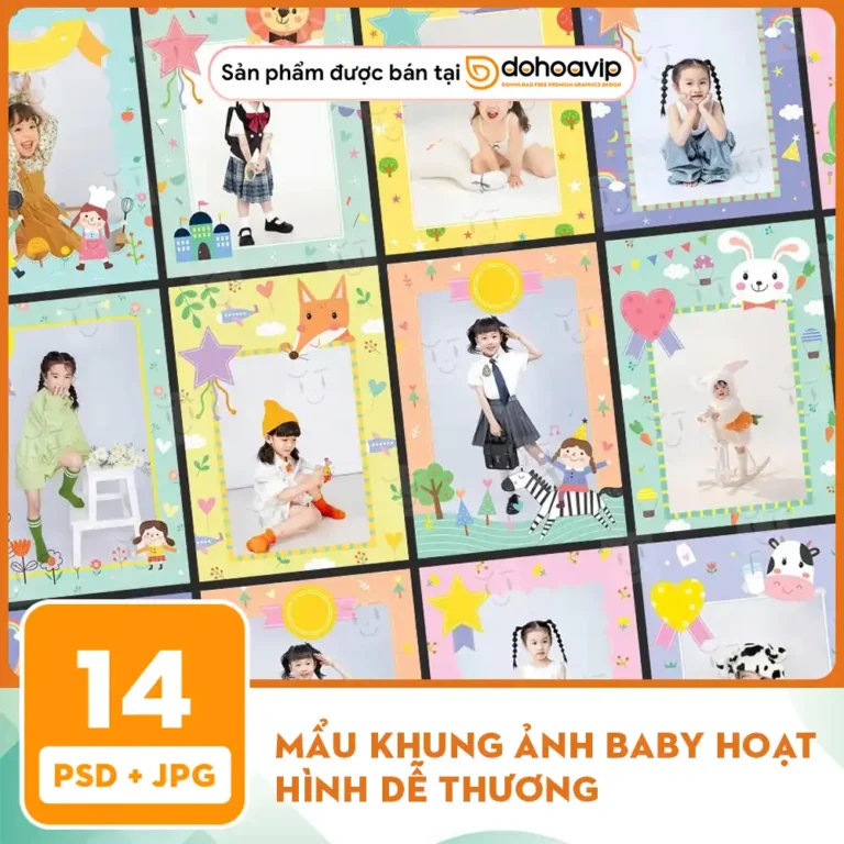Mẩu Khung ảnh Baby hoạt hình dễ thương