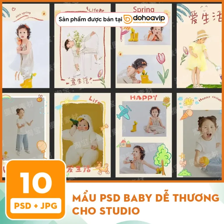 Mẩu Psd baby dễ thương cho studio