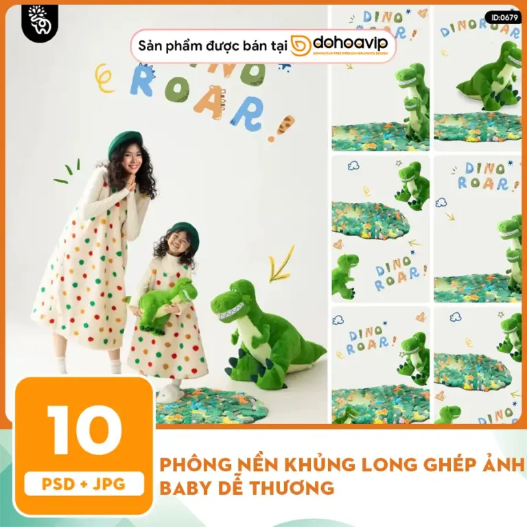 Phông nền Khủng long ghép ảnh