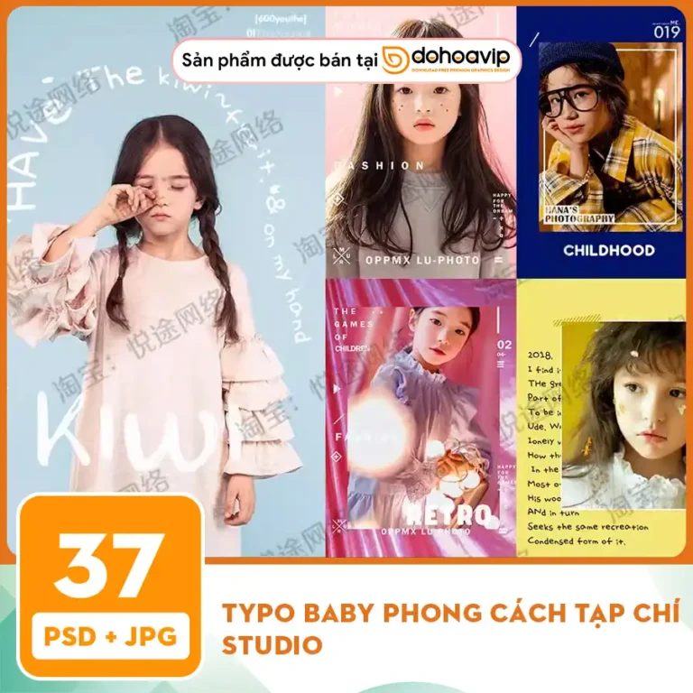 Typo Baby phong cách tạp chí